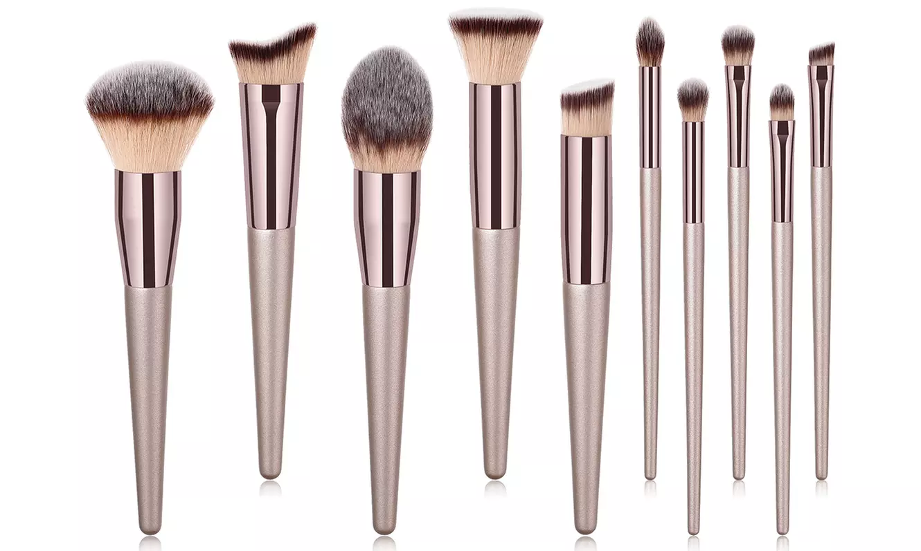 Professional Premium Glow Makeup Brush Set (10-Piece) - Primary Image