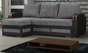 Kevin L-Shape Corner Ottoman Storage Sofa Bed