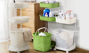 Bathroom Laundry Wheeled Baskets