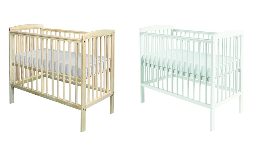 Image 1: Compact Cot and Mattress