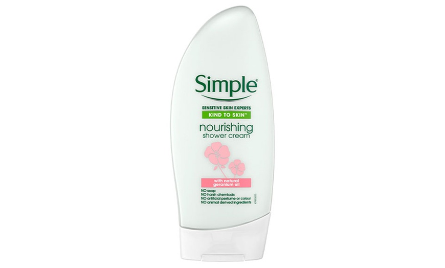 Image 2: Simple Kind to Skin Nourishing Shower Gel Three-Pack