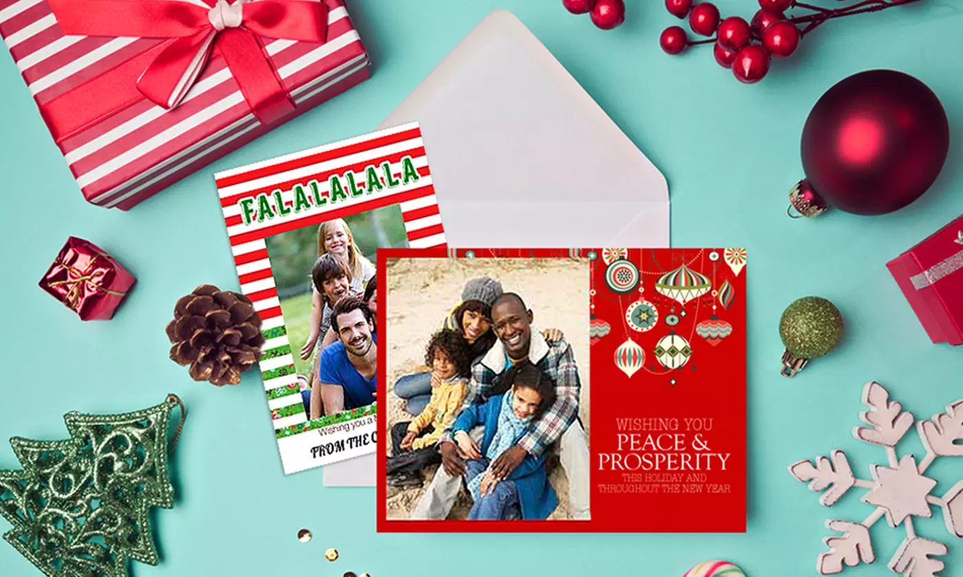 20, 40, 75, or 110 Custom Holiday Cards with Envelopes from Picture It On Canvas (Up to 88% Off) - Second Medium