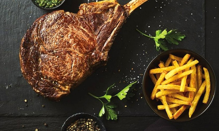 Share a 1kg or 2kg Tomahawk Steak Meal with Cocktails or Wine!