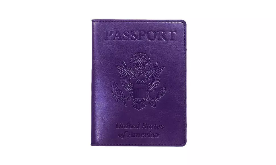 RFID Travel Wallet with Card Slot Faux Leather Passport Case Vaccine Card Holder