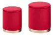 Set 2 velvet opberg-poefen in kleur naar keuze - Image 3