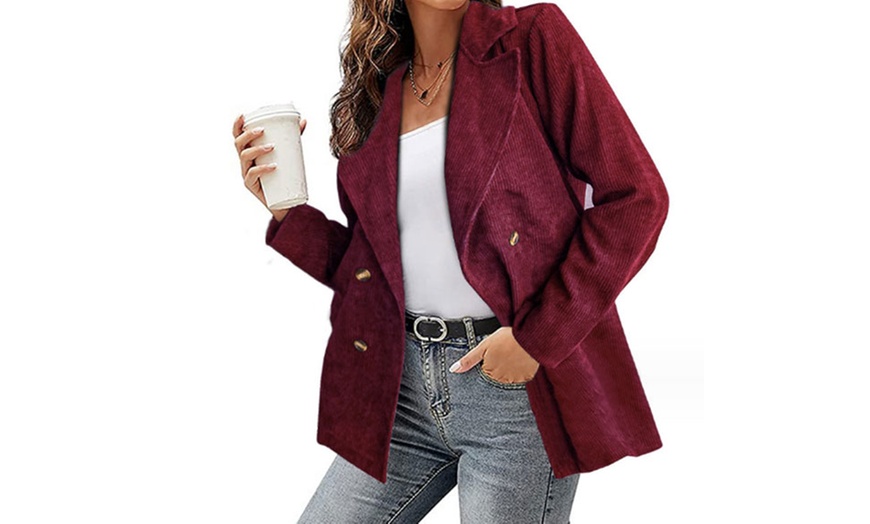 Image 11: Double Breasted Corduroy Jacket