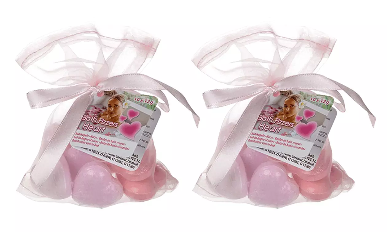 1 ou 2 lots de 10 boules de bain en forme de cœur, au beurre de karité, livraison offerte - Image 4
