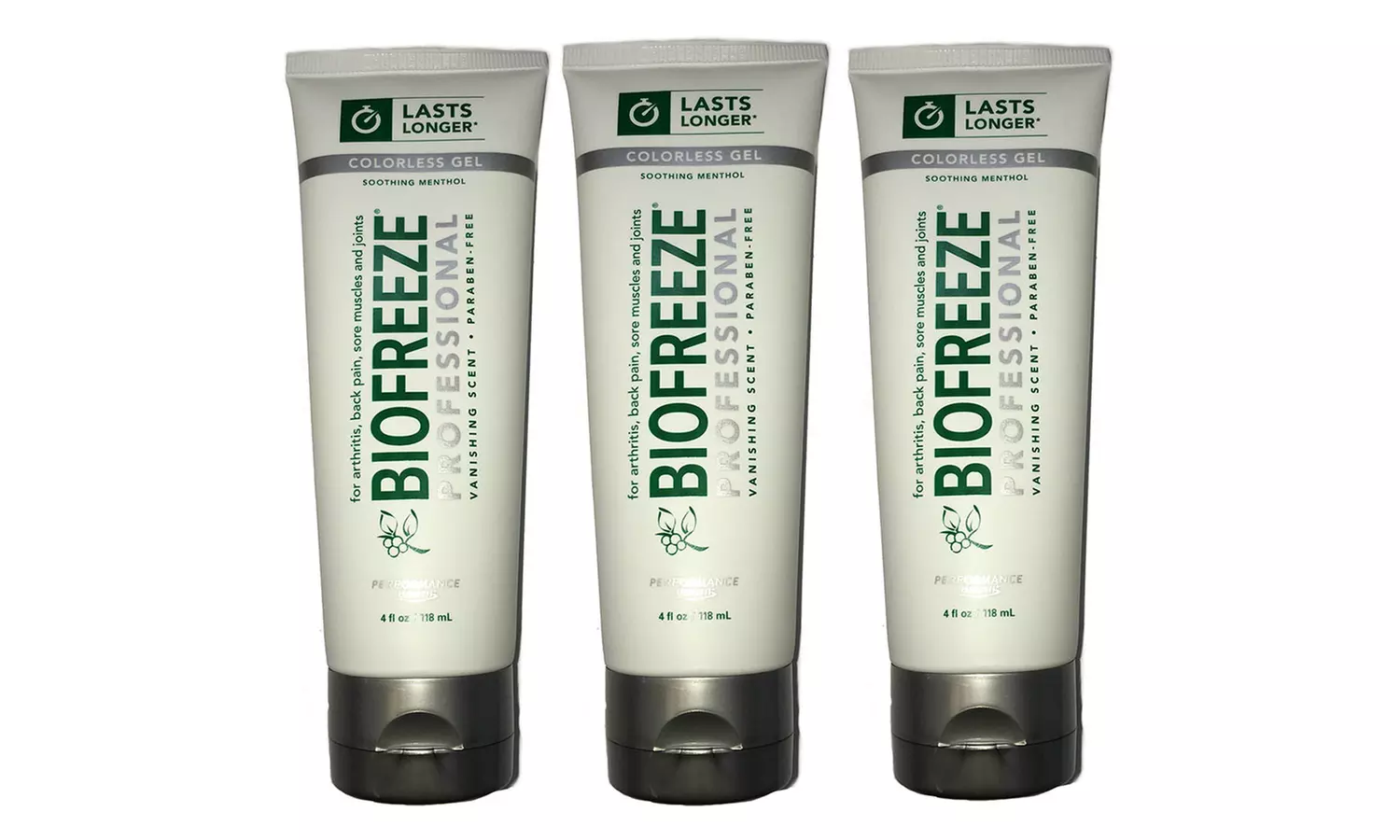 Biofreeze Professional Gel or Roll-On Pain Reliever (3-Pack) - Second Medium