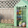 Image 6: Outsunny Walk In Greenhouse with Shelves, PE cover and roll up door 