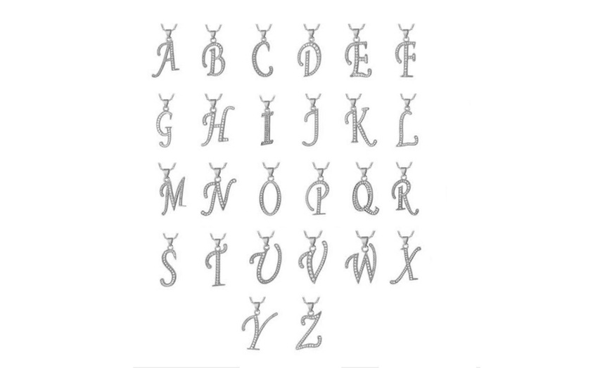 Image 1: Alphabet Pendant with Chain