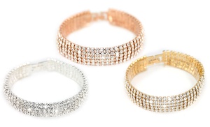 Five-Row Pavé Bracelet Made with Crystals from Swarovski®