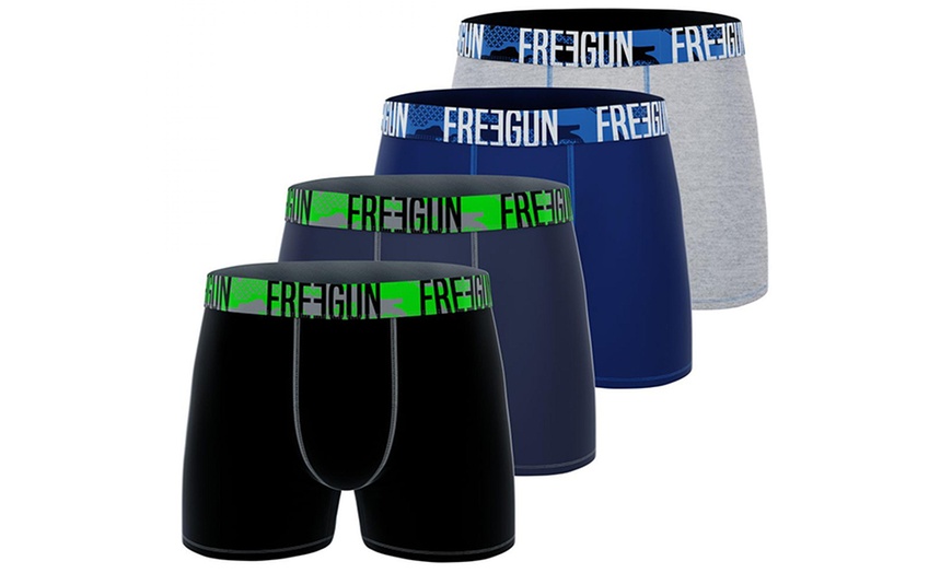 Image 3: Lot de 4 boxers homme en coton ceinture camouflage FREEGUN