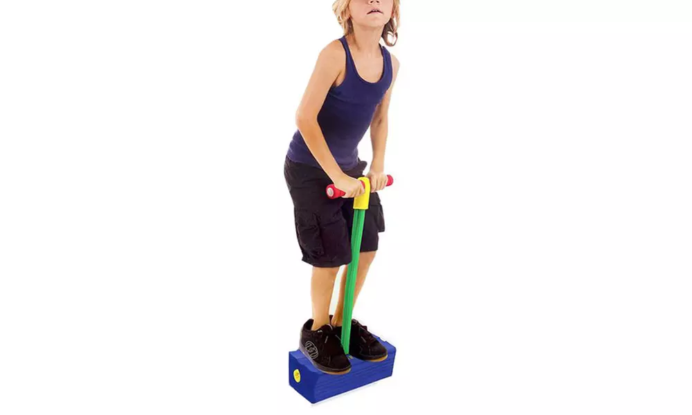 Click n' Play Kids' and Adults' Foam Pogo Jumper with Squeaky Sounds and Flashing LED Lights - Primary Image