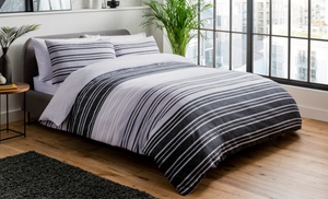 Pieridae Textured Stripe Duvet Cover Set