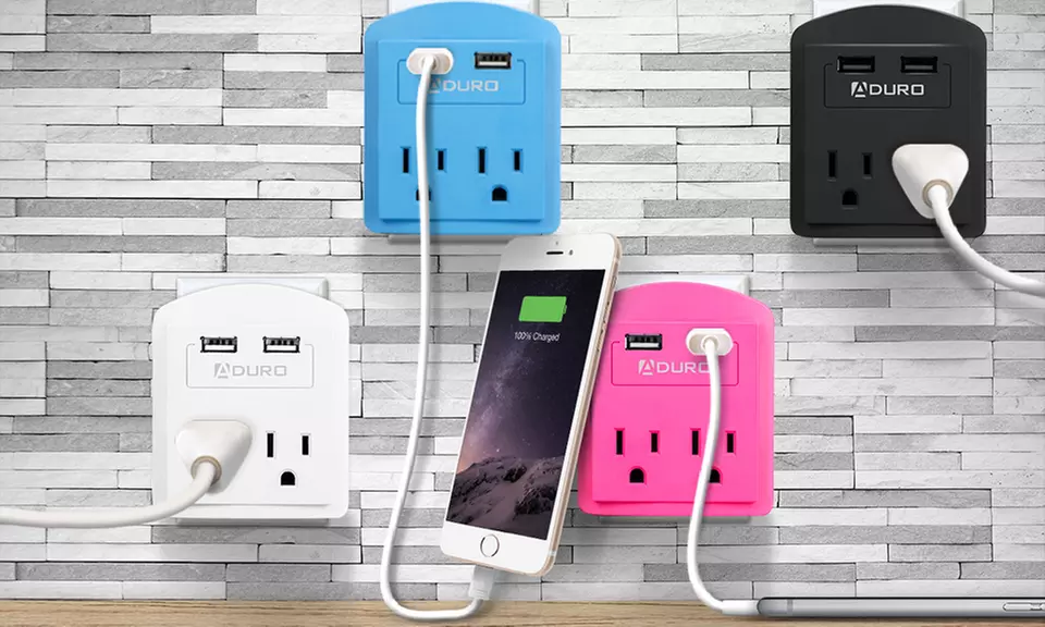 Aduro 2-Outlet USB Surge Protector - Primary Image