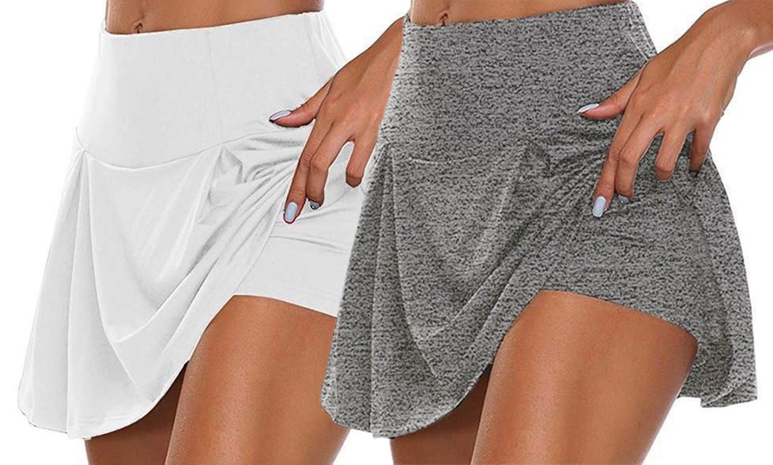 Image 13: One or Two Women's High-Waist Active Short Skirts