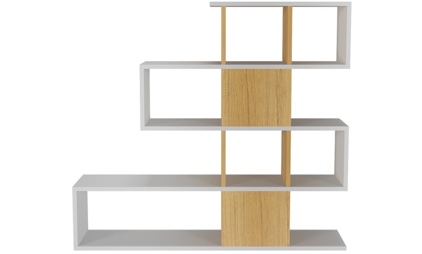 Image 8: Ladder Style Open Bookshelf