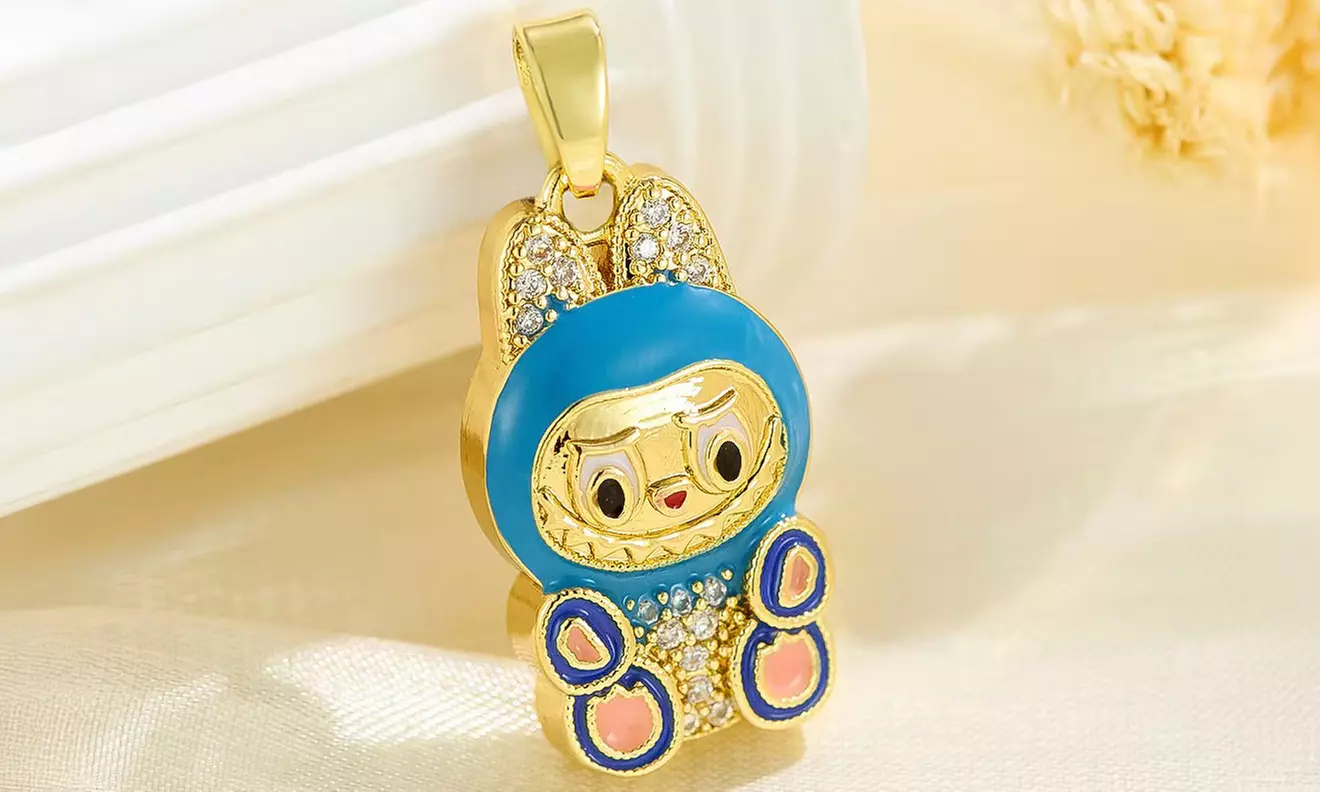 Stanley - BTS x Labubu Gold Enamel Pendant Necklace