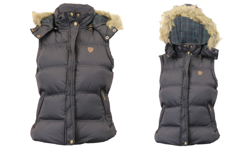 Image 2: Brave Soul Fur Trim Bodywarmer