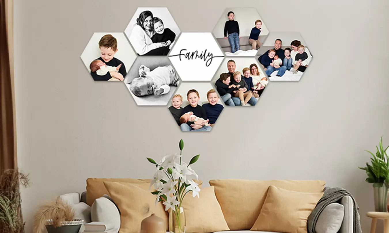 Muchopix hexagone, taille au choix, sur Hellodeco