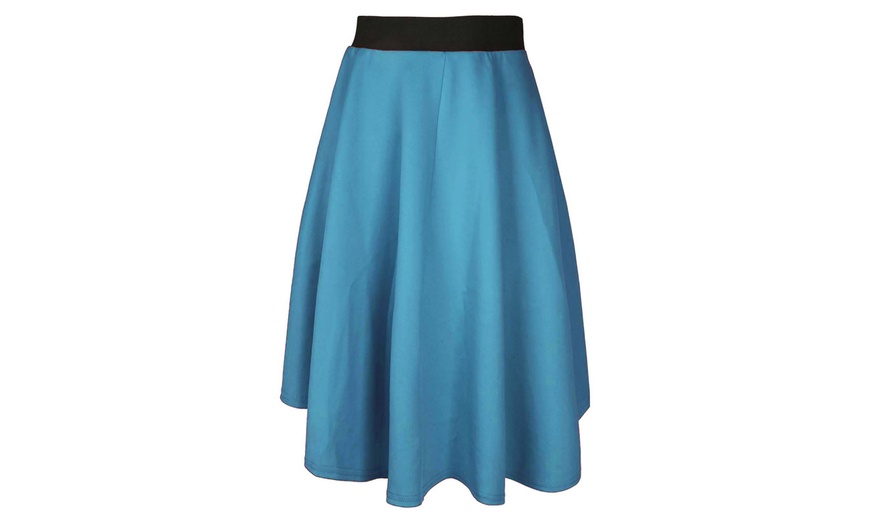 Image 12: Oops High-Low Hem Skater Skirt