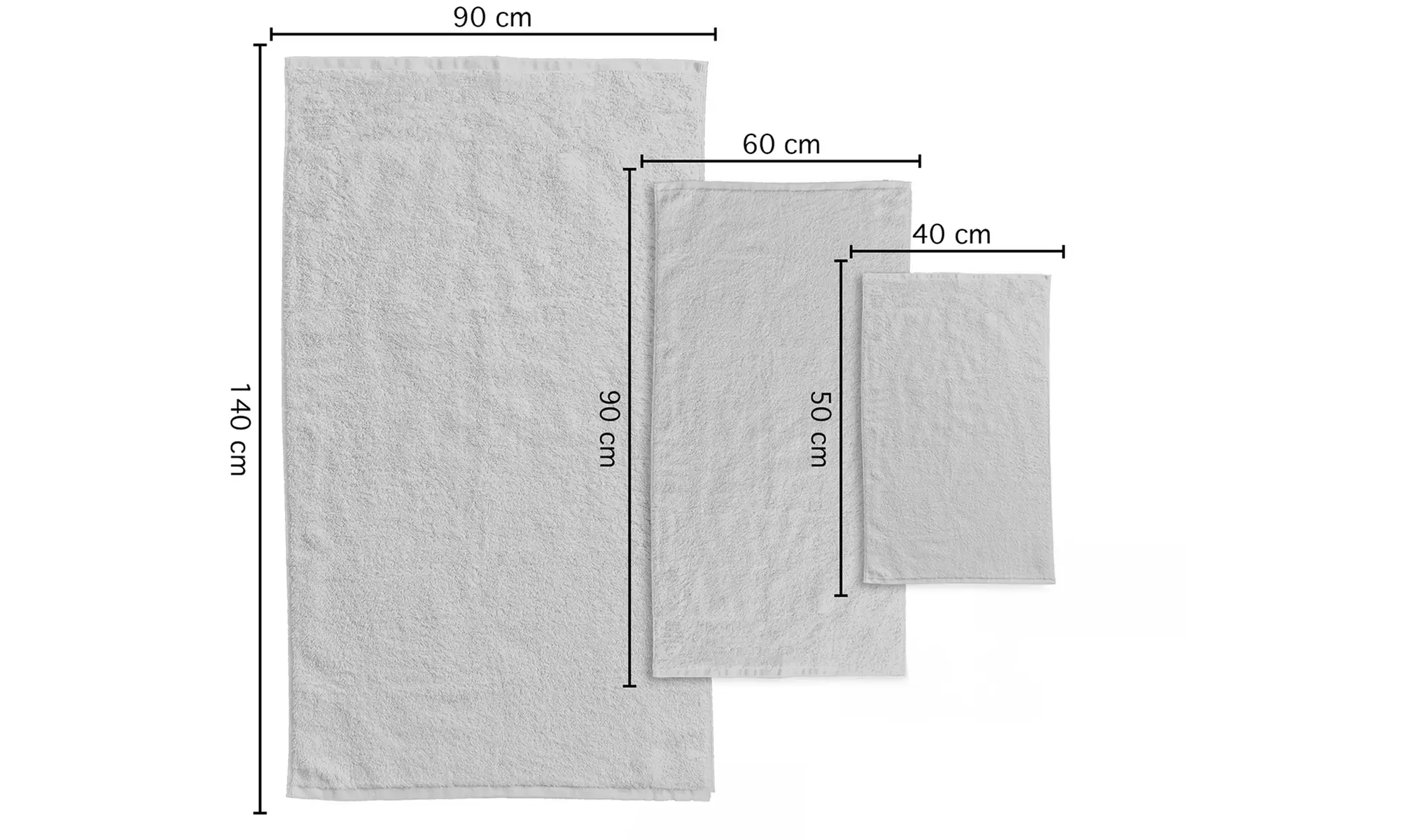 3er-Set Bambus-Handtücher