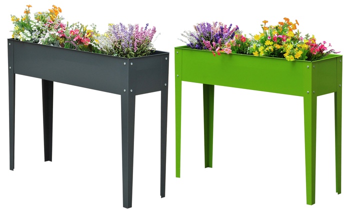 Outsunny Flower Raised Bed Ga Groupon