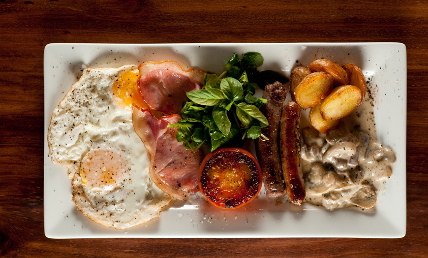 Image 1: Full Breakfast with Drink for Two