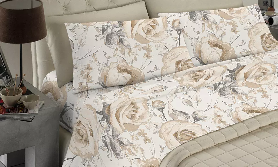 Completo Lenzuola No Stiro, Microfibra effetto Seta, Made in Italy