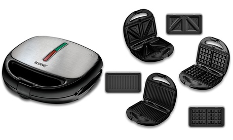 Macchina per waffle Silvano con 3 piastre antiaderenti intercambiabili