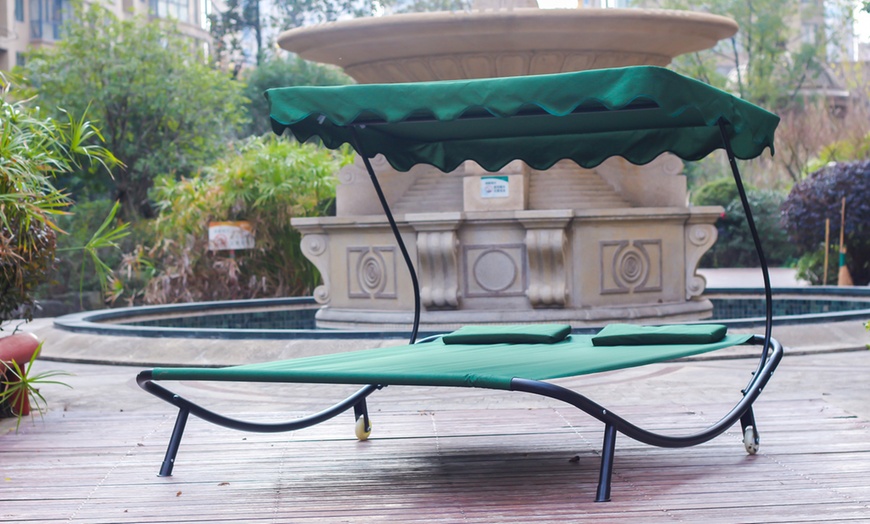 Image 7: Sun Lounger with Canopy