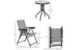 Outsunny Three-Piece Outdoor Bistro Table and Chairs Set - Image 5