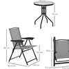 Image 5: Outsunny Three-Piece Outdoor Bistro Table and Chairs Set