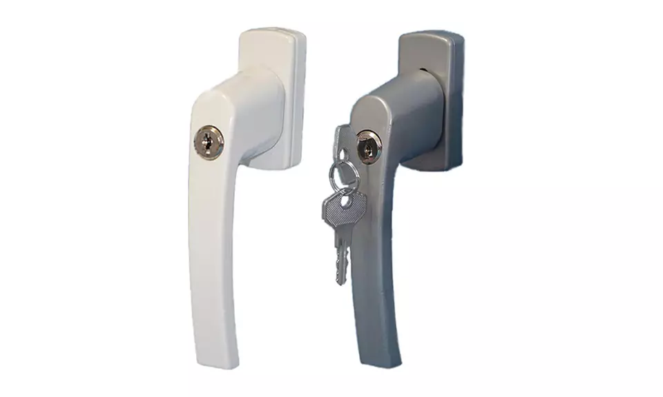 2er-, 5er- oder 10er-Set Grafner abschließbarer Fenstergriff in Silber oder Weiß - Primary Image