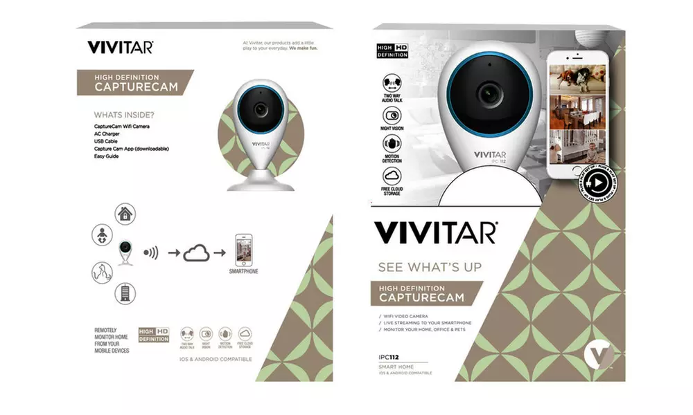 Vivitar IPC112 Wi-Fi Security Surveillance Capture Cam - Second Medium