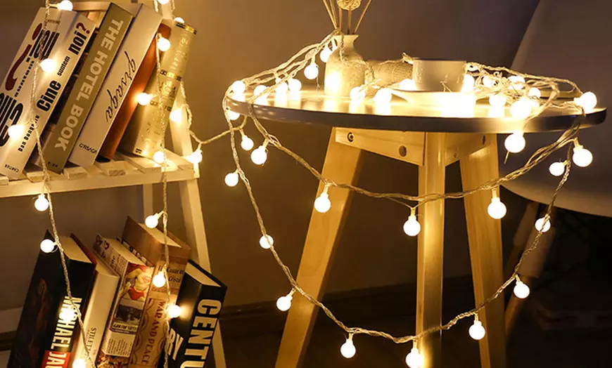 Image 9: LED Frosted Globe String Lights