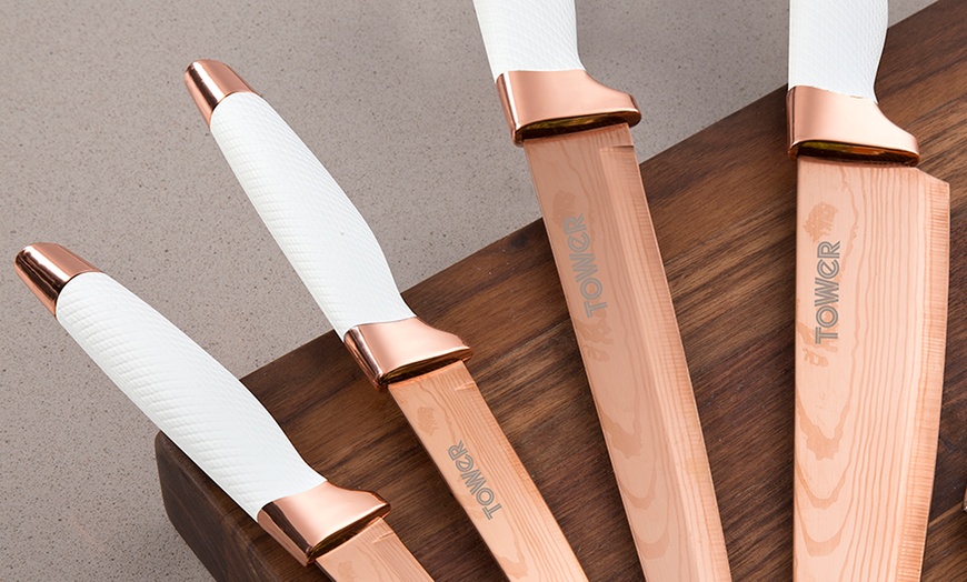 Image 13: Tower Five-Piece Knife Set