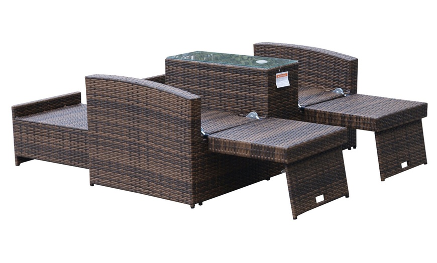 Image 5: Outsunny Garden Lounger Set