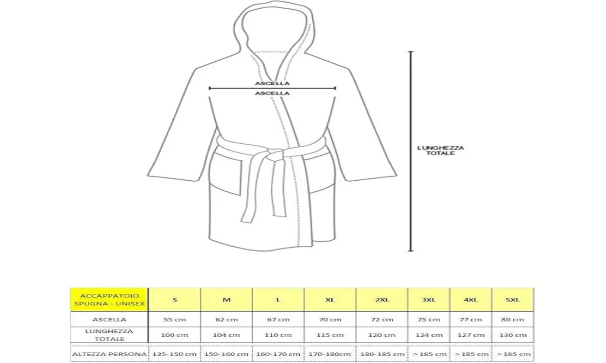 Accappatoio Bassetti Unisex 360 gr 100% Cotone Pop Color