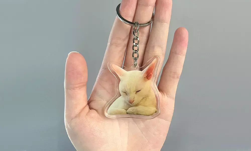 One, Two, Three, or Four Custom Photo Acrylic Keychain