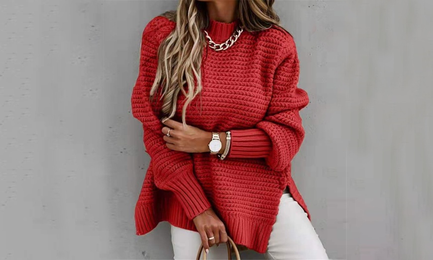 Image 8: Women's Loose Knit Sweater