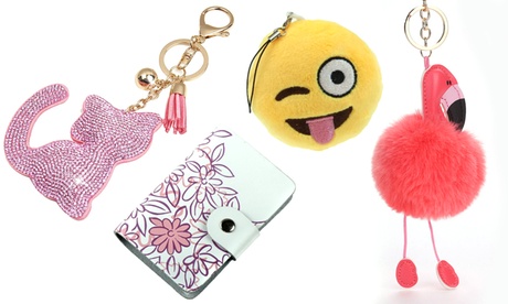 Portachiavi e organizer per biglietti da visita disponibili in vari colori e fantasie