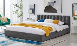 Ilona Velvet Upholstered Storage Bed 