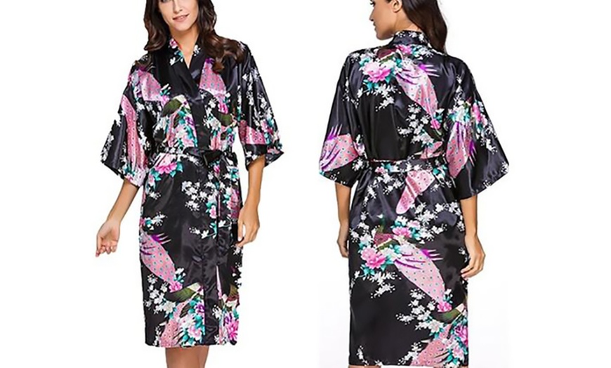 Image 2: Kimono Style Dressing Gown