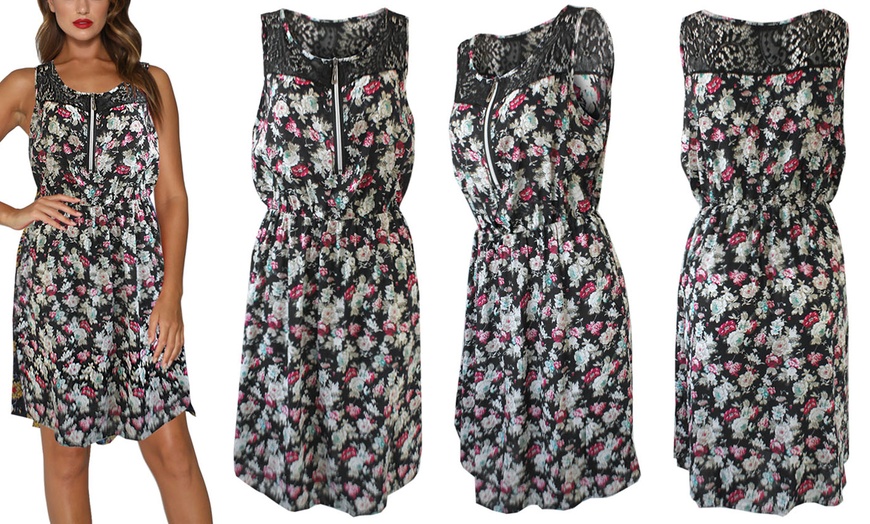 Image 4: Lace Floral Summer Dress
