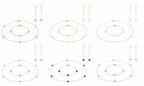 Juego de pendientes, collar con colgante y pulsera OMG Jewel
