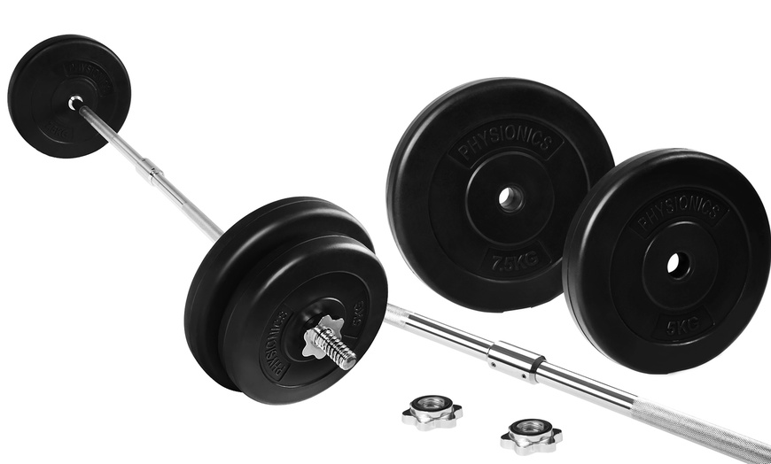 Image 5: 30kg Barbell or 30kg Dumbbell Set