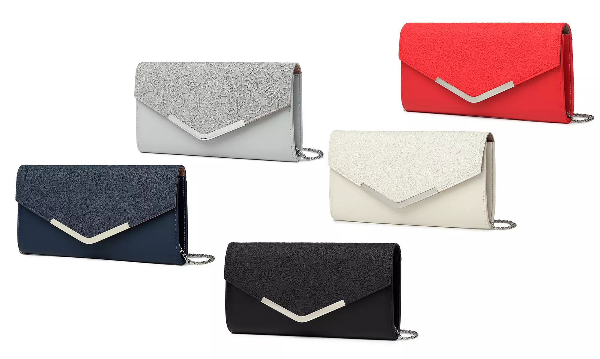 Lace-Detail Evening Clutch - Primary Image