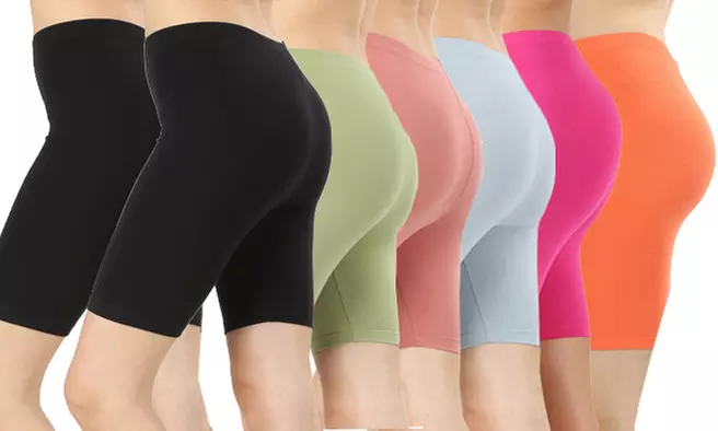 Women's Cotton Biker Shorts (6-Pack). Plus Sizes Available. - Primary Image