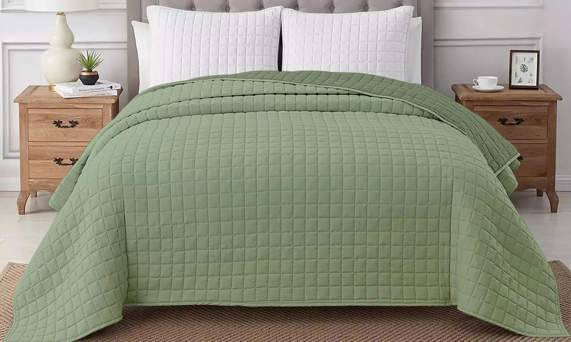 Doppelseitige Mikrofaser-Tagesdecke